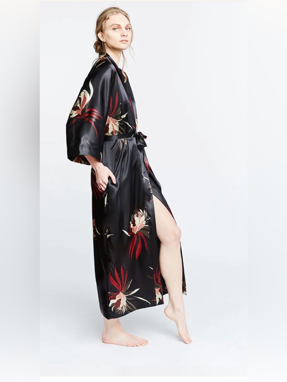 HANA LONG KIMONO ROBE - Picture 7 of 9